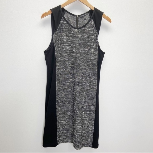 Eileen Fisher Tweed Contrast Sheath Dress Sz M - Picture 2 of 7